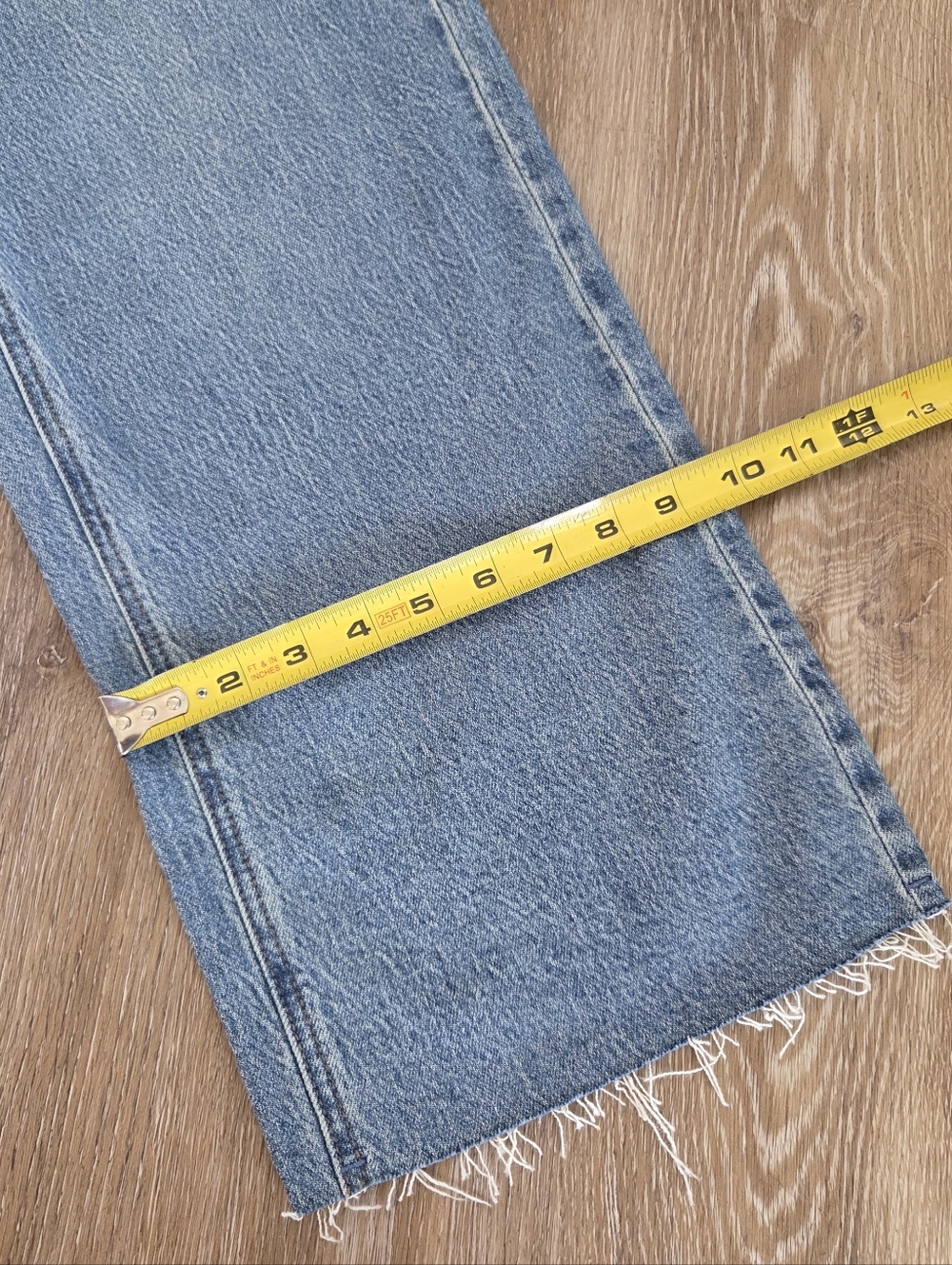 PacSun Nora Wide Leg Flare Blue Denim Jeans NWT High Rise High Waist Cropped - Picture 8 of 15